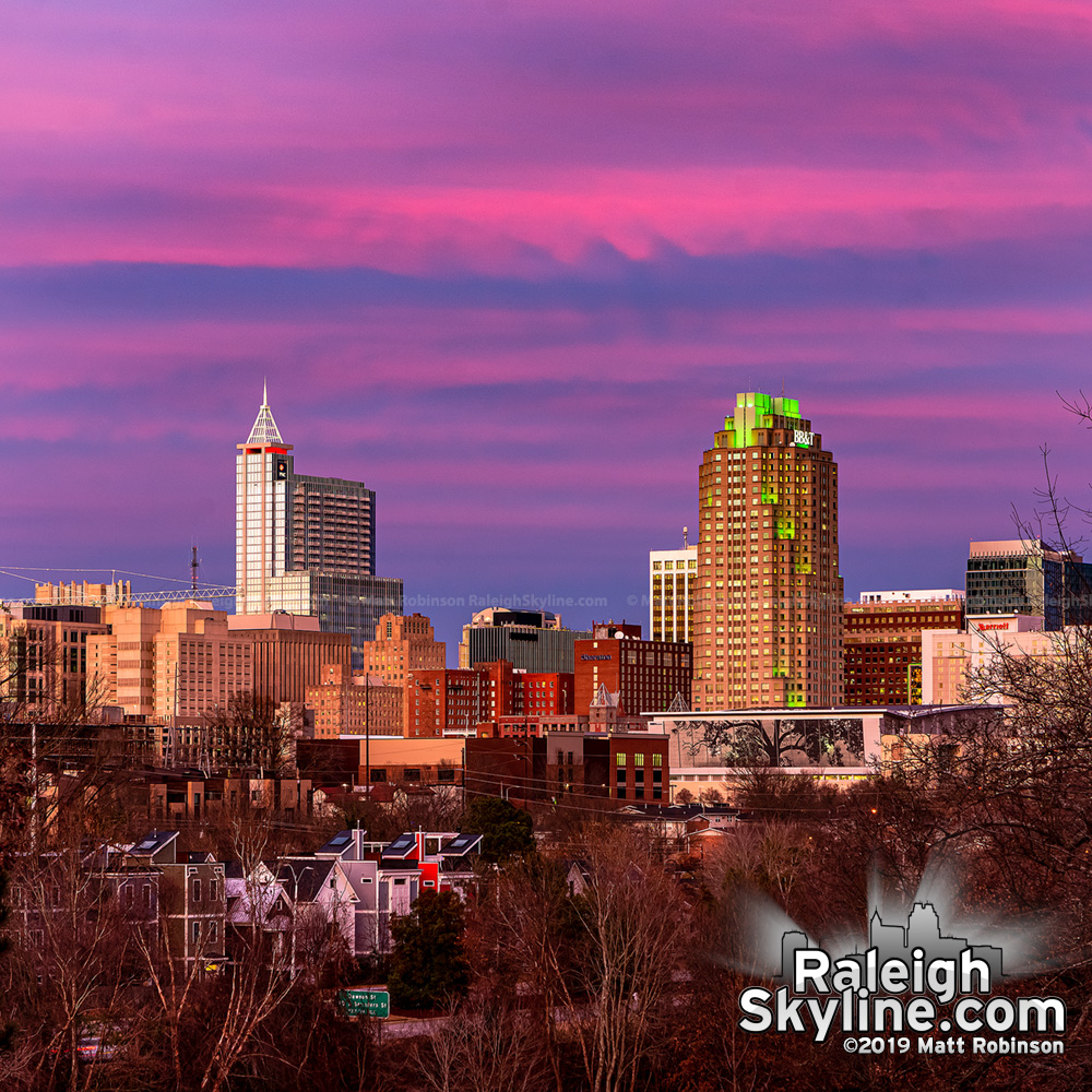 Colorful sunset from Dix Hill