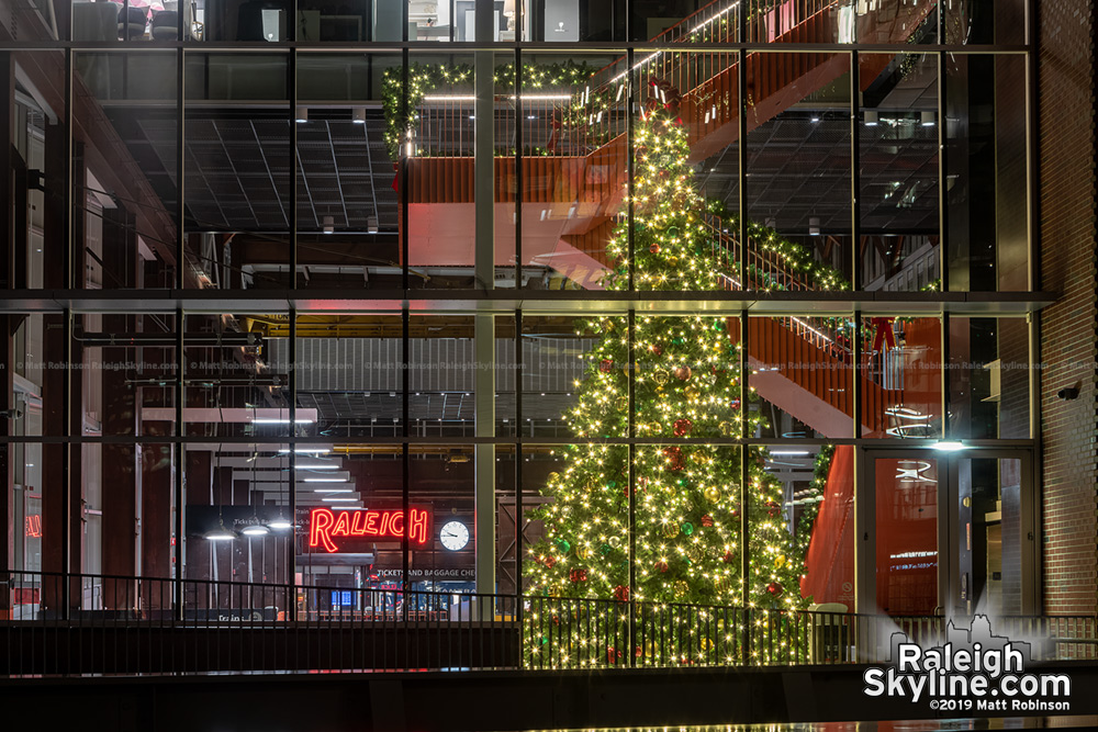 Raleigh Union Station Christmas Tree.