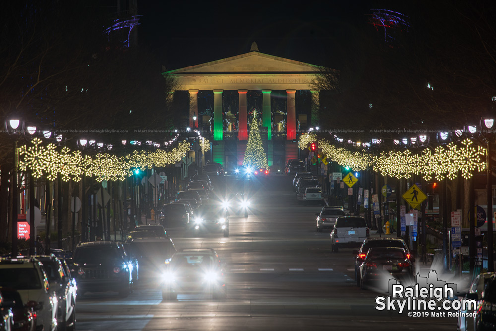 Lights on Fayetteville Street Raleigh