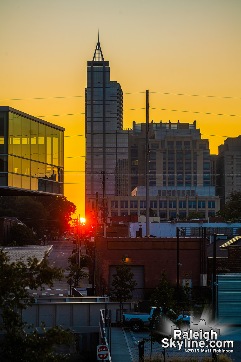 Raleigh-henge sunrise from Union Station