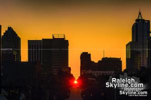 Raleigh-henge Sunset Fall 2019