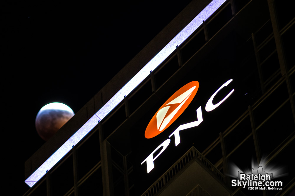 Lunar Eclipse behind PNC Plaza