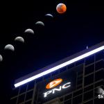 Super Blood Wolf Moon Lunar Eclipse Sequence from Downtown Raleigh