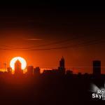 Sunset on March 27, 2019 behind downtown Raleigh