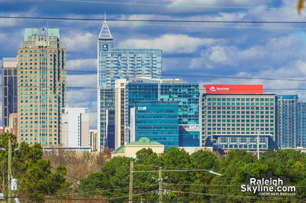 Raleigh skyline from South Wilmington Street