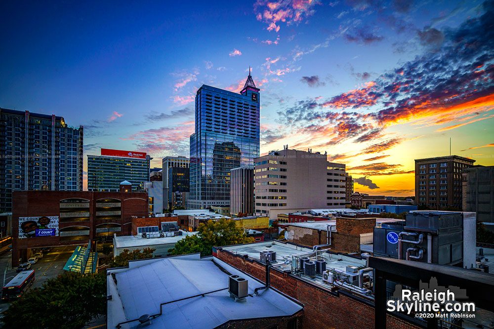 PNC Plaza at sunset