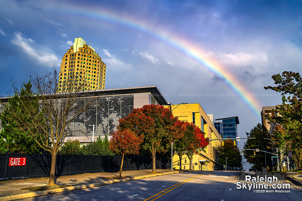 Rainbow over the Raleigh Convention Center