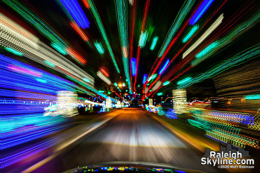 Drive through Christmas lights at Dorothea Dix Park