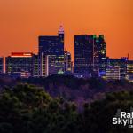 Downtown aglow at sunset from North Hills