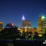 Comet NEOWISE over downtown Raleigh before sunrise on July 10, 2020