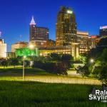 Comet NEOWISE over downtown Raleigh before sunrise on July 10, 2020