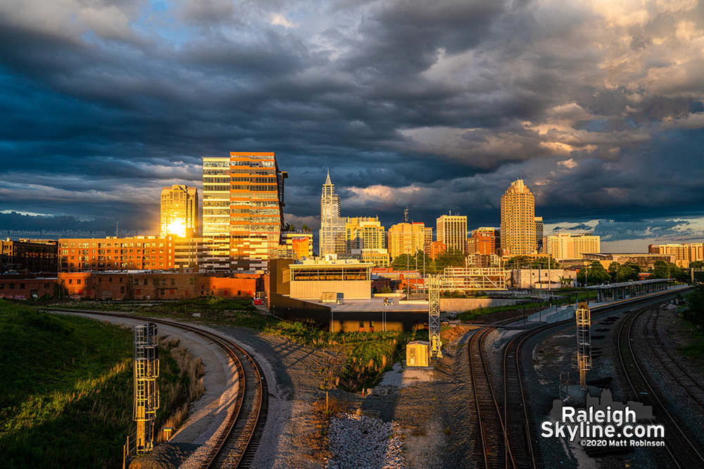 Boylan Avenue Raleigh Skyline Sunset reflections