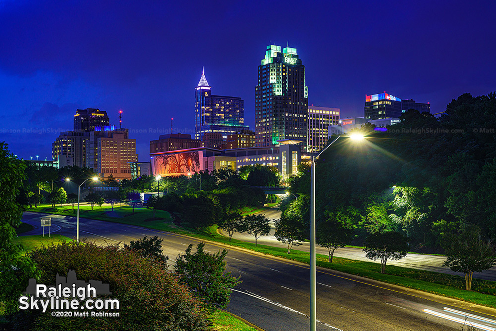 Raleigh after a light rain shower. 