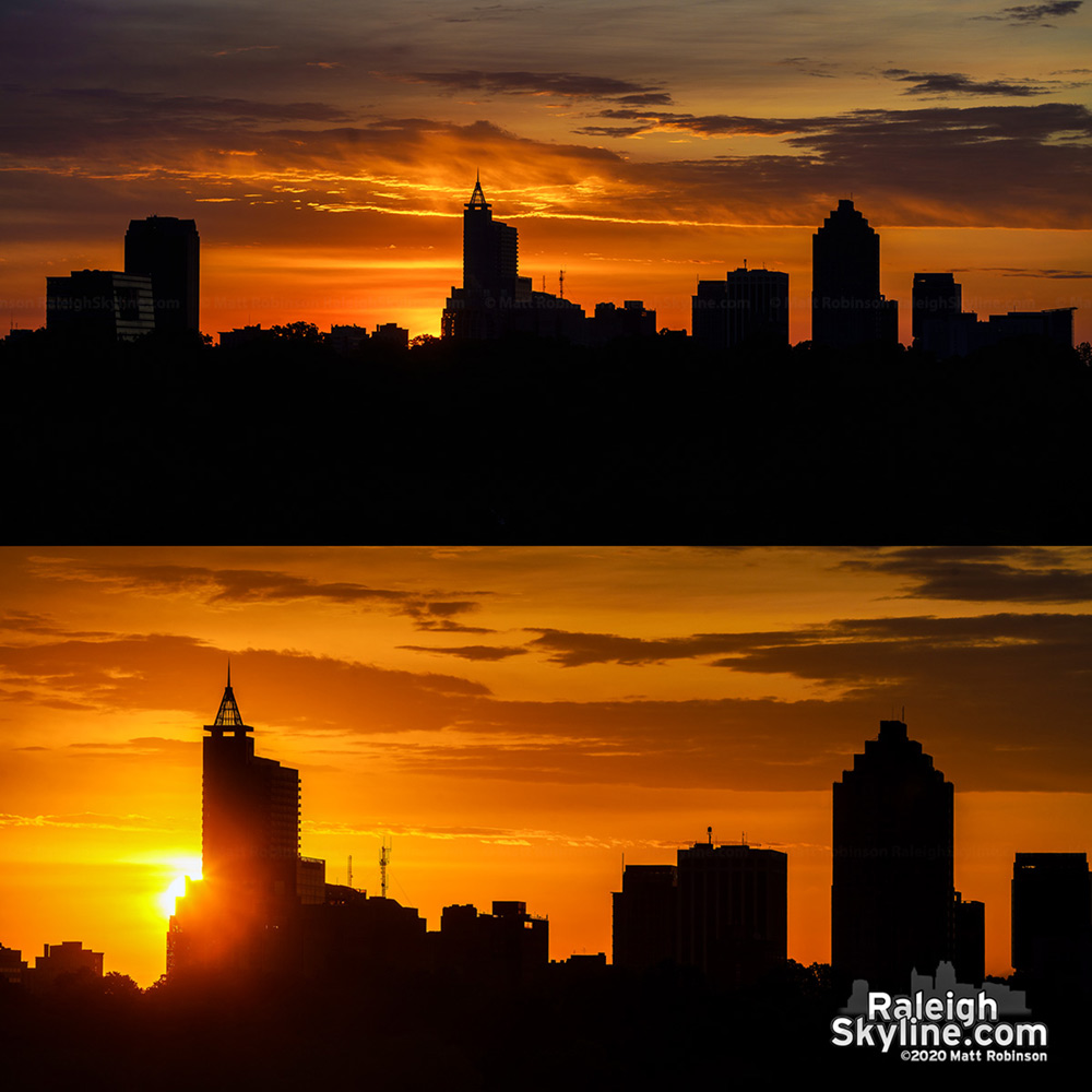 Easter morning sunrise over Raleigh