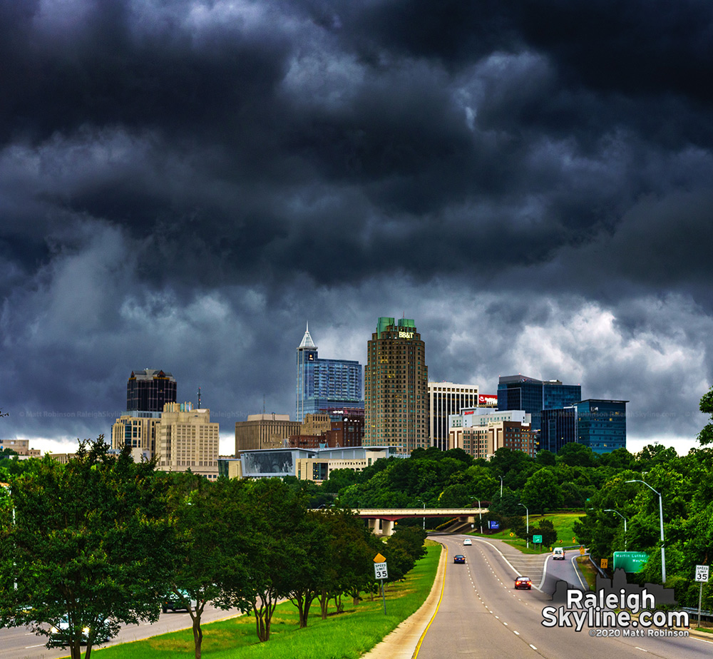 Incoming storm over Raleigh