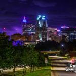 Lightning behind downtown Raleigh 