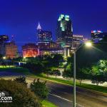 Raleigh after a light rain shower. 