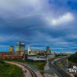 A "sunless" rainbow over Raleigh