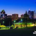 Raleigh Skyline at Dusk from Chavis Park