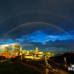 Double Rainbow seen over downtown Raleigh on July 9, 2020