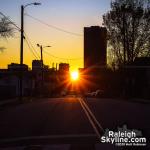 Raleigh-henge sunset, Spring 2020