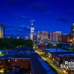 Twilight view of Raleigh from the Dillon