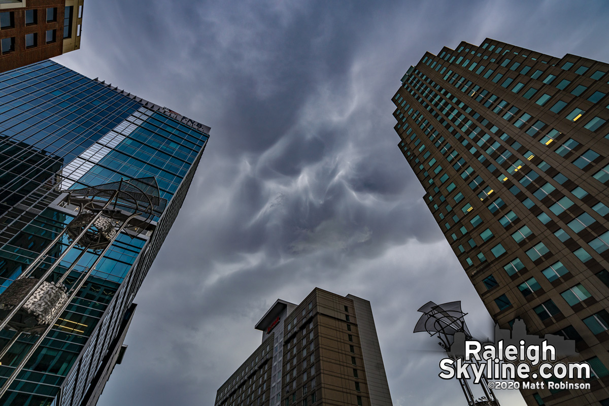 Mammatus clouds from Fayetteville Street