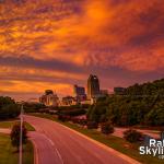 Quite a sunset with the Raleigh Skyline on August 1, 2020