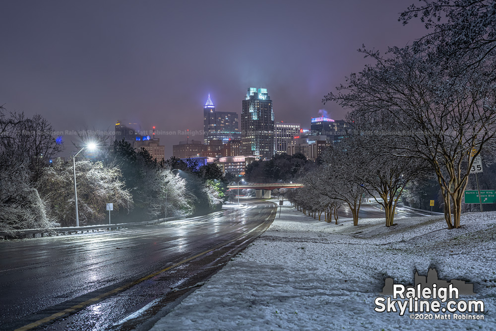 Downtown Raleigh after the snow stopped