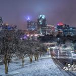 Raleigh Skyline after the snow of February 20, 2020