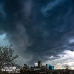 Ominous gust front approaching downtown Raleigh