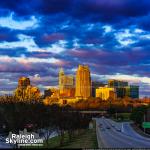 Pastel sunset from South Saunders and downtown Raleigh