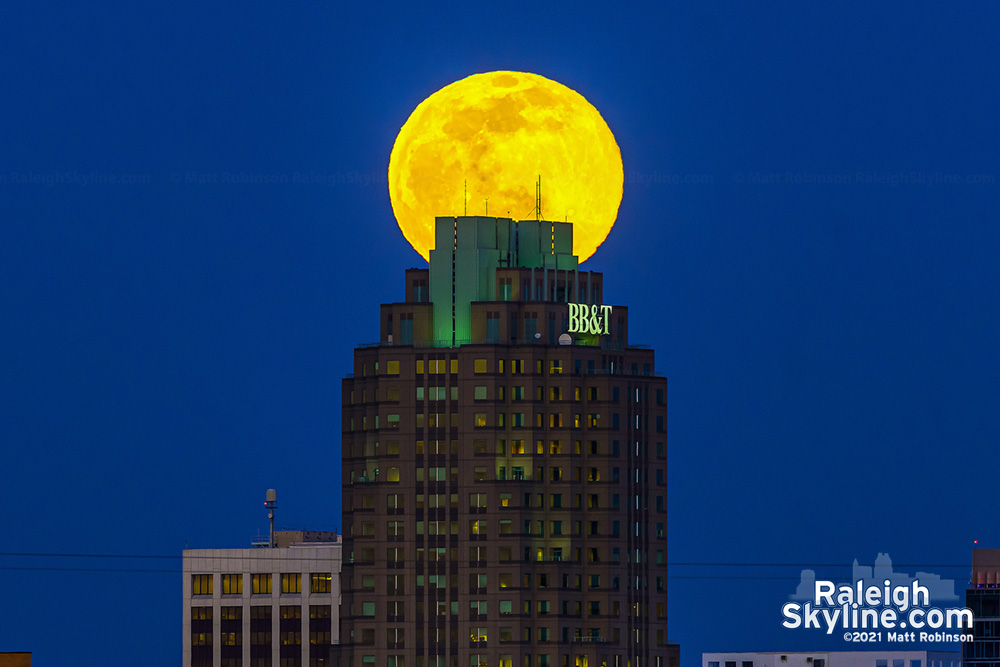 Moon rise behind Two Hannover Square