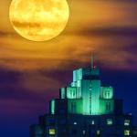 Full moon over Raleigh