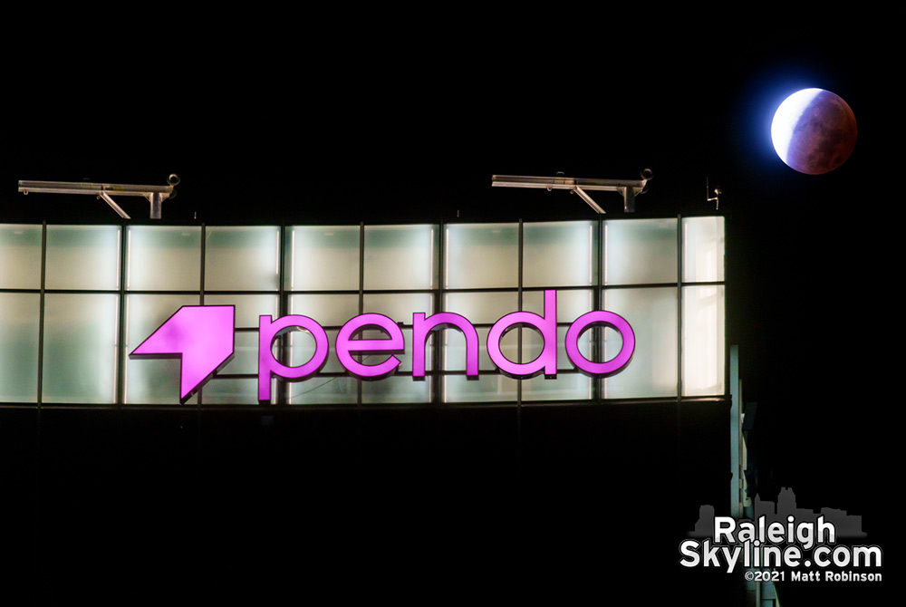 The new Pendo sign with the Lunar Eclipse