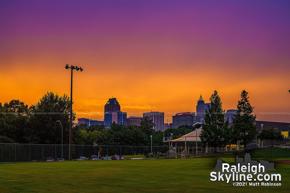 Orange sunset from Chavis Park