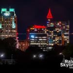 Raleigh skyline red for the Carolina Hurricanes