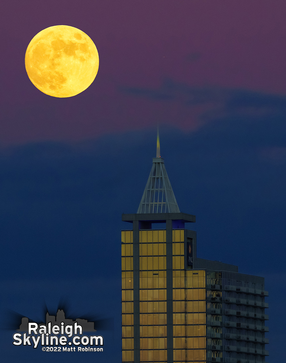 Moon rise over PNC Plaza