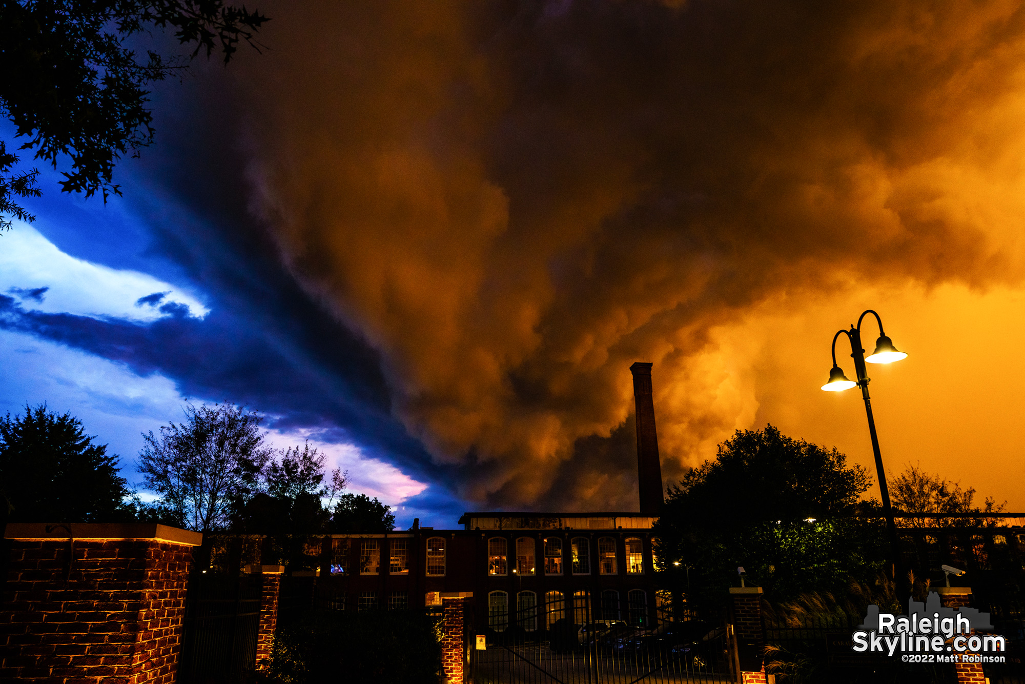 Whales mouth shelf cloud over Caraleigh Mills at Sunsset