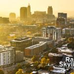 Misty fog colors the sunrise over Raleigh