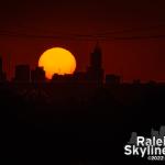 Visible sunspots behind Raleigh