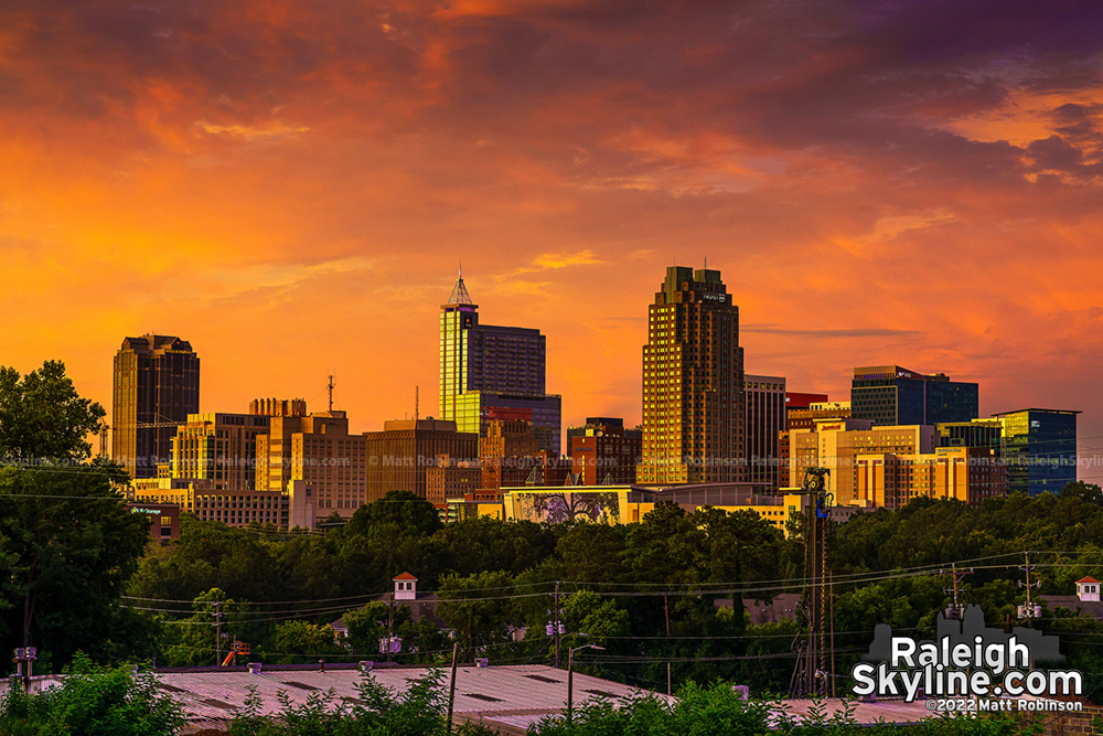 Raleigh Skyline Spring to Summer 2022 Downtown