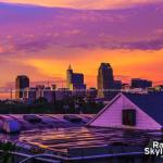 Post storm sunset over the Raleigh Skyline