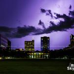 Lightning lights the sky from Halifax Mall