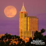 January full moon behind PNC Plaza