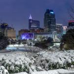 Western Boulevard in the snow with Raleigh