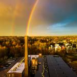 Sunrise rare winter rainbow from the... Rainbow Factory