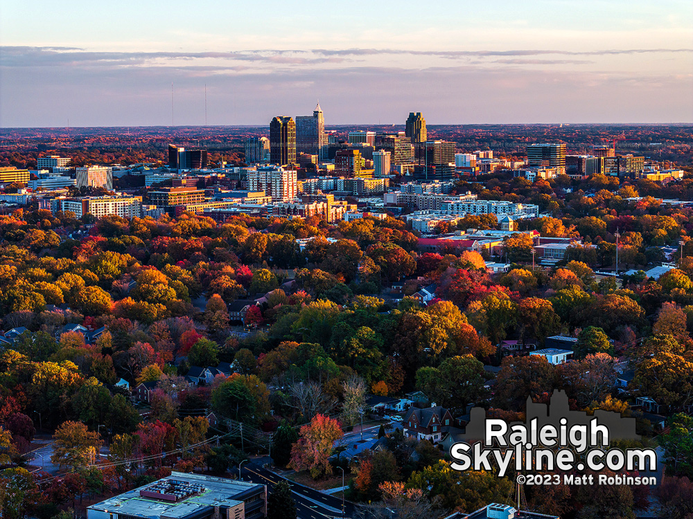 Colorful Raleigh North Carolina in the Falll