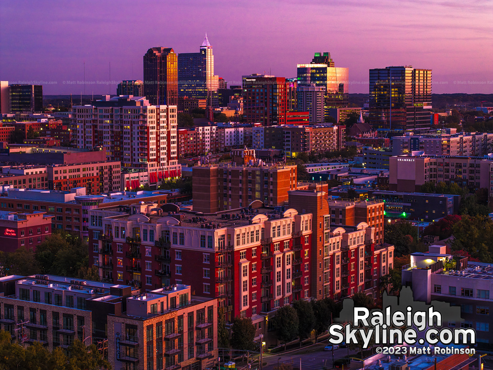 Color Raleigh looking big at sunset