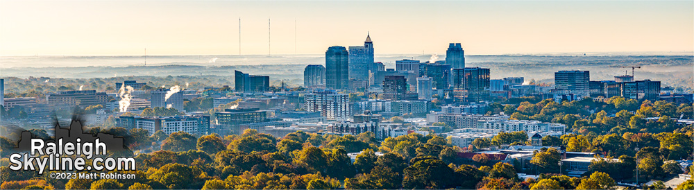 Panorama of downtown Raleigh in the fall